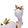 10 Pop Art Dinosaur Figurine with Monarch Butterflies - Art Deco Animal Sculpture