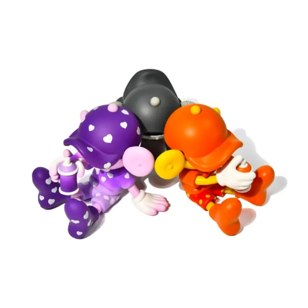 17 Figurine Art Deco & Folk Art Figurine Purple Heart Pop Art Toy & Playful Decor