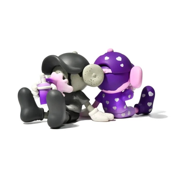 19 Figurine Art Deco & Folk Art Figurine Purple Heart Pop Art Toy & Playful Decor