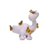 3 Pop Art Dinosaur Figurine with Monarch Butterflies - Art Deco Animal Sculpture