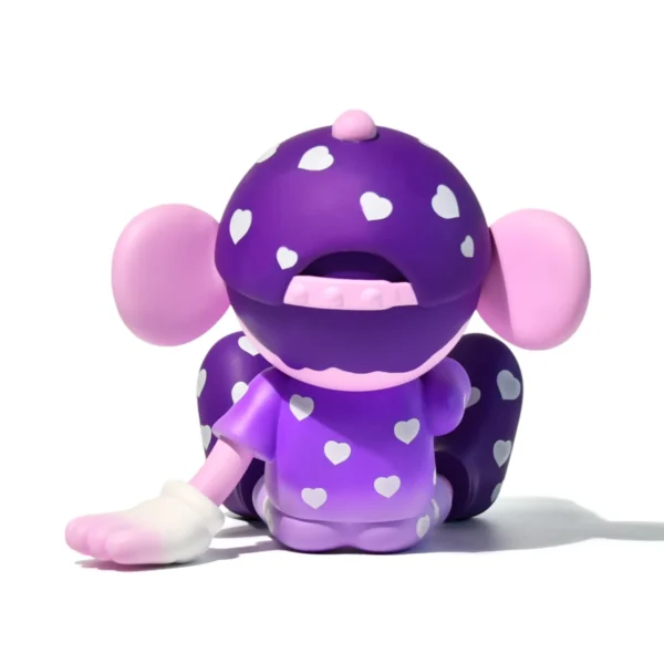 6 Figurine Art Deco & Folk Art Figurine Purple Heart Pop Art Toy & Playful Decor