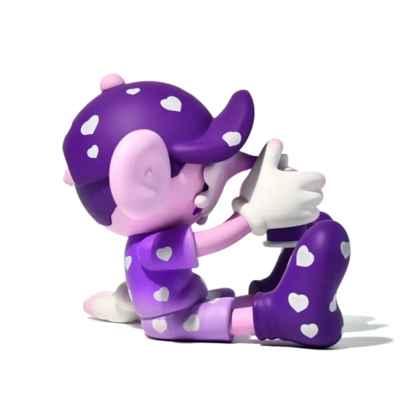 8 Figurine Art Deco & Folk Art Figurine Purple Heart Pop Art Toy & Playful Decor