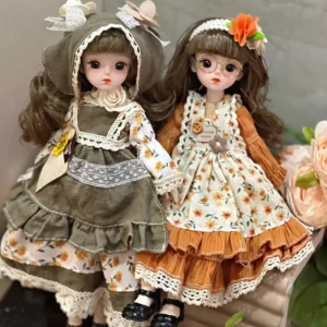 30cm Vinyl BJD Doll with Movable Joints Lolita Princess DIY Dress-Up Toy for Girls Birthday Gift