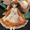 30cm Vinyl BJD Doll with Movable Joints Lolita Princess DIY Dress-Up Toy for Girls Birthday Gift