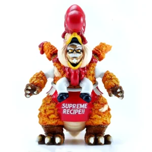 Fast Food Monster Custom Cartoon Figurine Fried Chicken PVC Art Toy Collectible Figure for Decoration