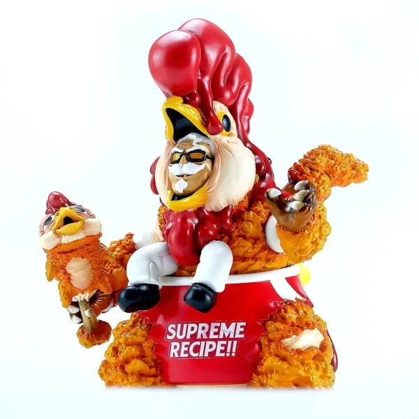 Fast Food Monster Custom Cartoon Figurine Fried Chicken PVC Art Toy Collectible Figure for Decoration