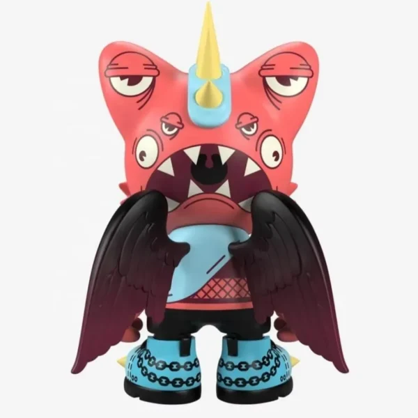 custom cartoon figurines (4) Horned Monster Custom Cartoon Figurines Urban Streetwear Vinyl Art Toy Collectible Figure for Display