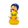 Wholesale Cute Boy Riding Yellow Duck PVC Figures Bulk Kawaii Art Toys for Gift