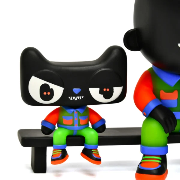 天猫王 (6) Custom Street Art Black Character Vinyl Statue Designer Art Toy Collectible Figure for Desk Decor
