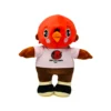 毛绒鸟面具人 (1) Bird City Santo Red Bird Stuffed Toy with Printed T-Shirt Cute Plush Animal Collectible for Room Decor