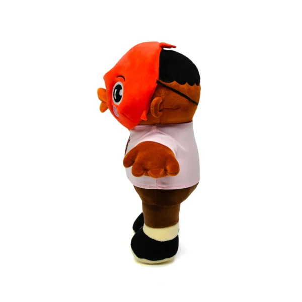 毛绒鸟面具人 (2) Bird City Santo Red Bird Stuffed Toy with Printed T-Shirt Cute Plush Animal Collectible for Room Decor