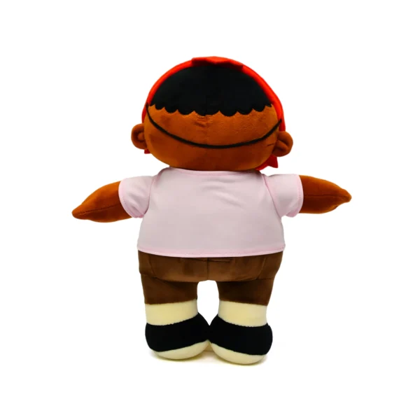 毛绒鸟面具人 (3) Bird City Santo Red Bird Stuffed Toy with Printed T-Shirt Cute Plush Animal Collectible for Room Decor