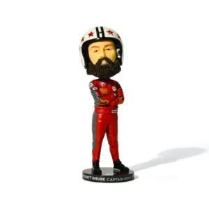 Captain Risky Red Racing Suit Bobblehead Retro Racer PVC Figure Collectible