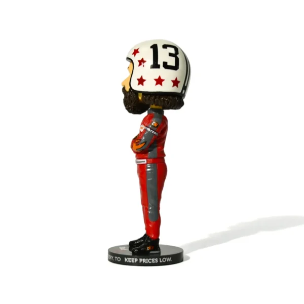 Captain Risky Red Racing Suit Bobblehead Retro Racer PVC Figure Collectible