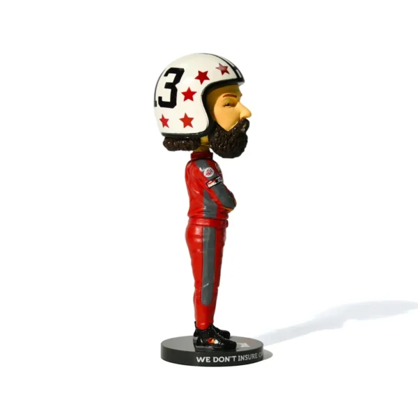 Captain Risky Red Racing Suit Bobblehead Retro Racer PVC Figure Collectible