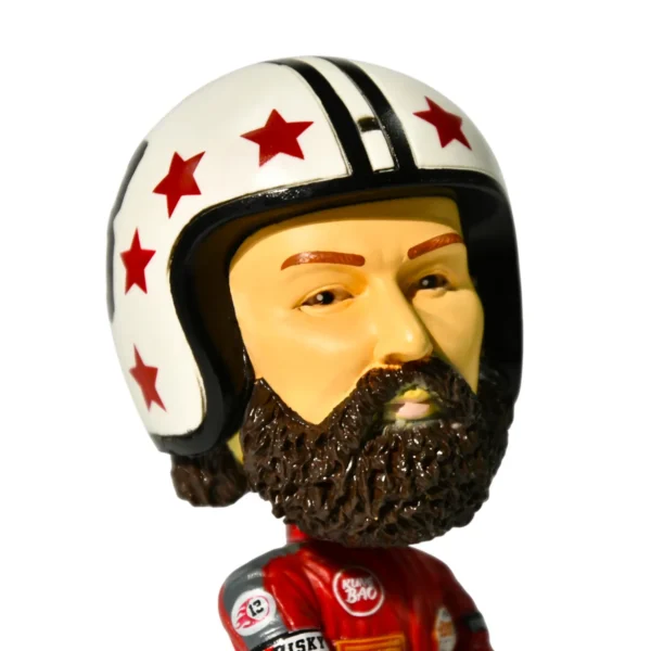 Captain Risky Red Racing Suit Bobblehead Retro Racer PVC Figure Collectible