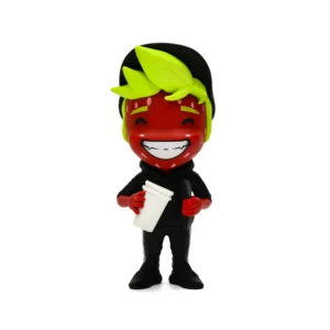 Cute Strawberry Boy PVC Figure Kawaii Barista Character Collectible Art Toy for Desk Decor