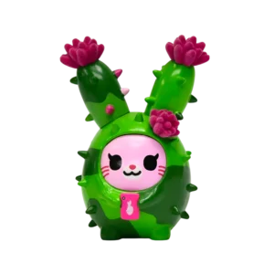 仙人掌兔 (1) Kawaii Cactus Bunny PVC Art Figure Designer PVC Collectible Toy with Flocked Details
