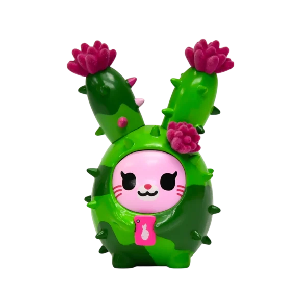 仙人掌兔 (1) Kawaii Cactus Bunny PVC Art Figure Designer PVC Collectible Toy with Flocked Details