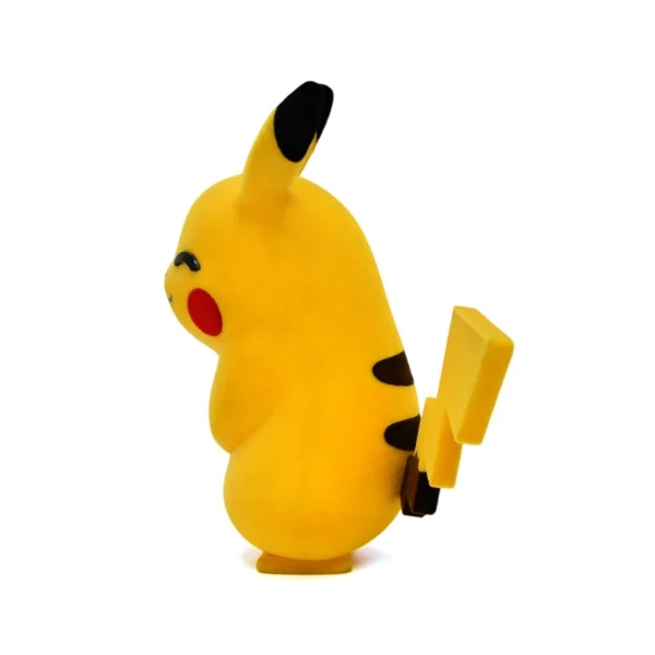 植绒皮卡丘 (2) Cute Pikachu Flocked Plush Figure Custom Stuffed Toy for Bulk Orders and Gifts