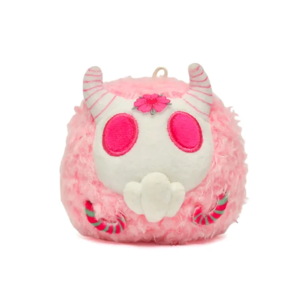 毛绒粉球怪 (1) Soft Stuffed Animal Plush Keychain Bulk Custom Plush Toy Pendant for Gift
