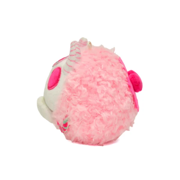 毛绒粉球怪 (2) Soft Stuffed Animal Plush Keychain Bulk Custom Plush Toy Pendant for Gift