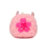毛绒粉球怪 (3) Soft Stuffed Animal Plush Keychain Bulk Custom Plush Toy Pendant for Gift