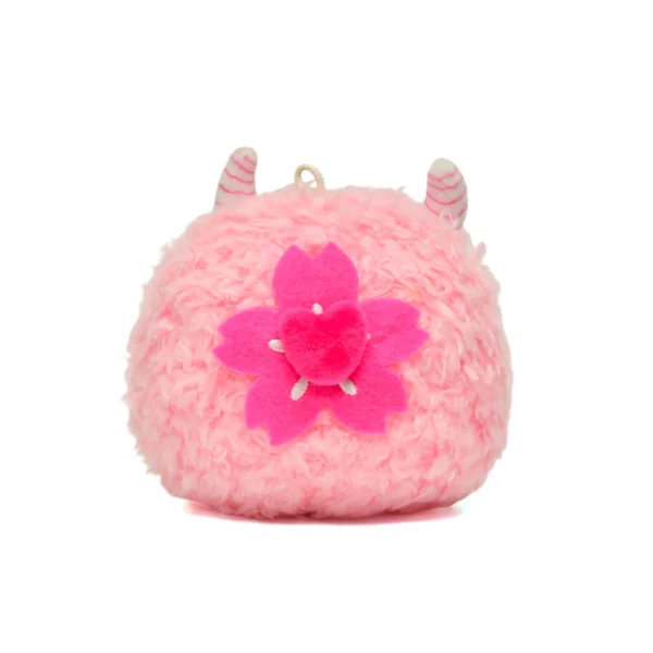 毛绒粉球怪 (3) Soft Stuffed Animal Plush Keychain Bulk Custom Plush Toy Pendant for Gift