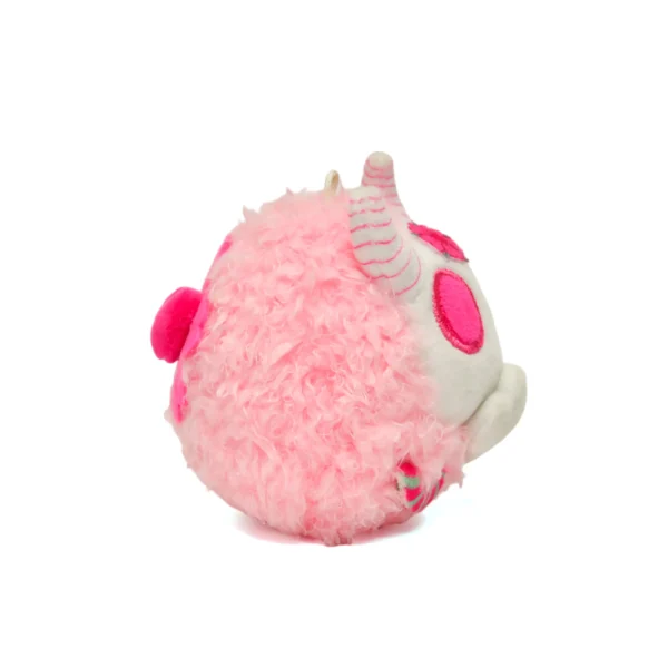毛绒粉球怪 (4) Soft Stuffed Animal Plush Keychain Bulk Custom Plush Toy Pendant for Gift