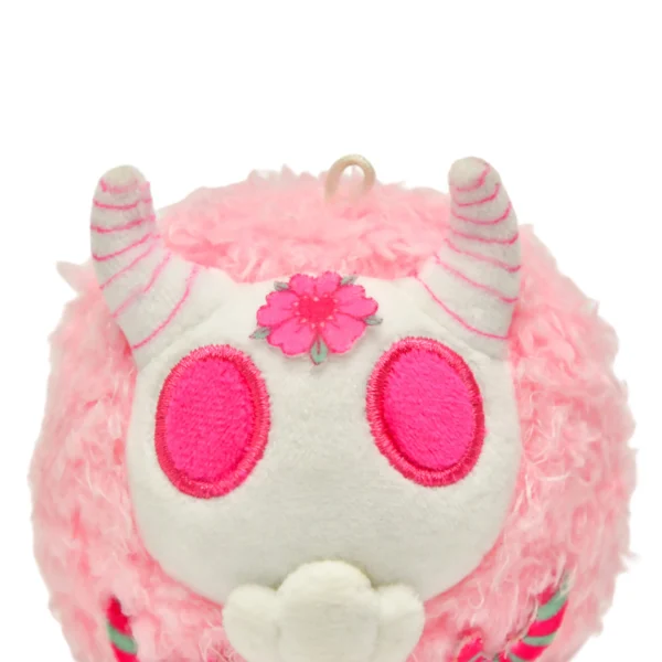毛绒粉球怪 (6) Soft Stuffed Animal Plush Keychain Bulk Custom Plush Toy Pendant for Gift