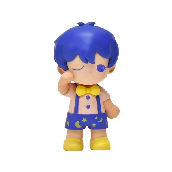Custom Anime PVC Figure Kawaii Chibi Boy Collectible Art Toy Designer Moon Star Themed PVC Figurine for Collection