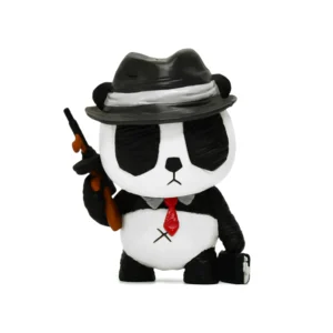 拿枪熊猫 (1) Make Your Own Manga Figurine Retro Panda Vinyl Art Figure Cartoon Animal Collectible Figurine