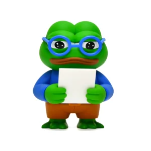 Custom Cartoon Animal Vinyl Art Figure OEM Urban Designer Toy Collectible Green Frog Statue